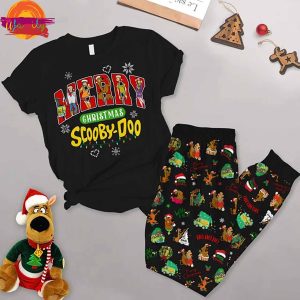 Merry Christmas Scooby-Doo T Shirt Pajama Set For Adults And Kid