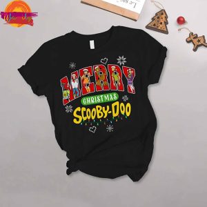 Merry Christmas Scooby T Shirt Pajama Set For Adults And Kid 2