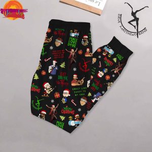 Merry Dave Mas And Be Merry Christmas Long Sleeve Pajama Set 3