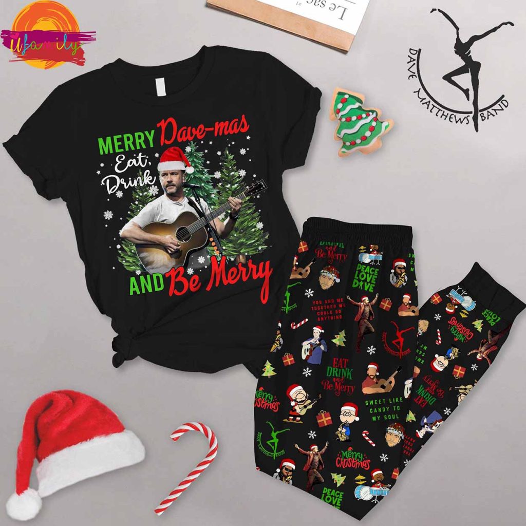 Merry Dave Mas And Be Merry Christmas T Shirt Pajama Set