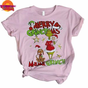 Merry Grinchmas Mama Grinch Christmas Pajama Shirt For Family 3