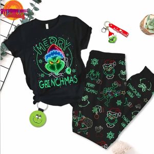 Merry Grinchmas T Shirt Pajama Set 1