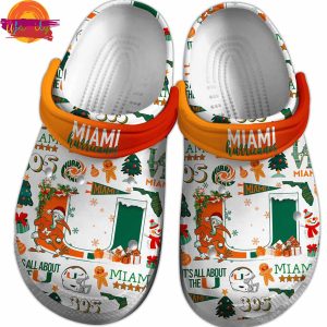 Miami Hurricanes NCAA Christmas Crocs For Fans 2