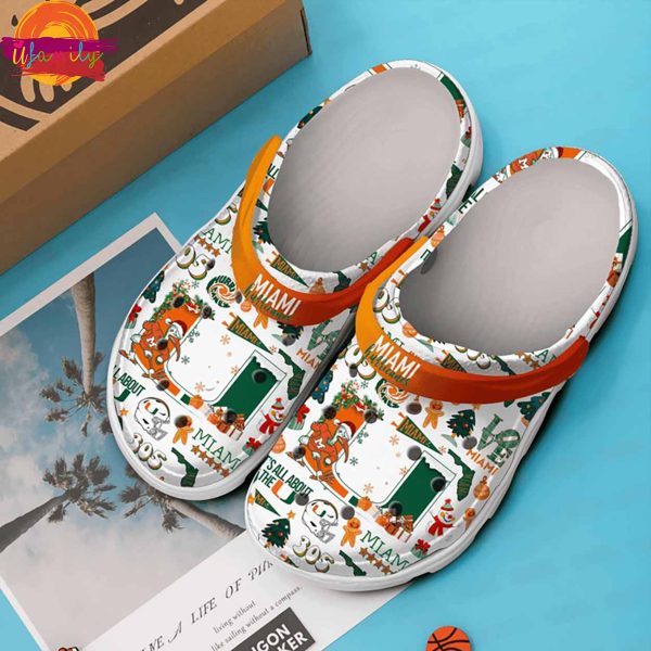 Miami Hurricanes NCAA Christmas Crocs For Fans