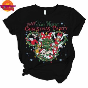 Mickey’s Very Merry Christmas Party Black Pajama Shirt For Sale