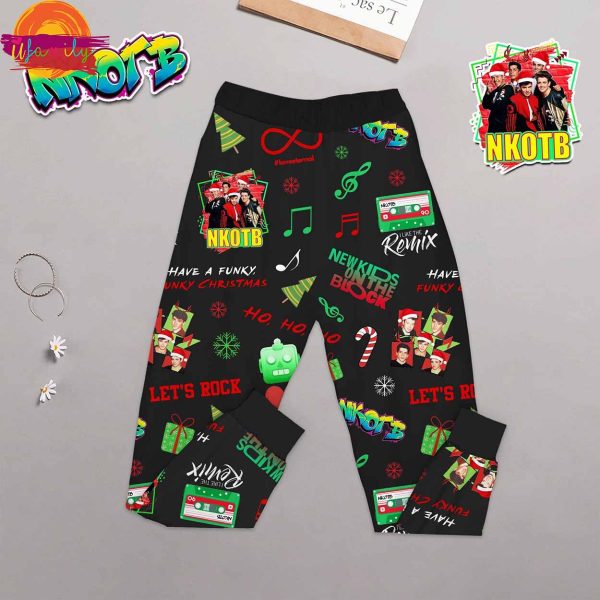 NKOTB Have A Funky Funky Xmas Christmas Long Sleeve Pajama Set