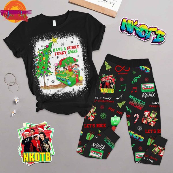 NKOTB Have A Funky Funky Xmas Christmas T Shirt Pajama Set