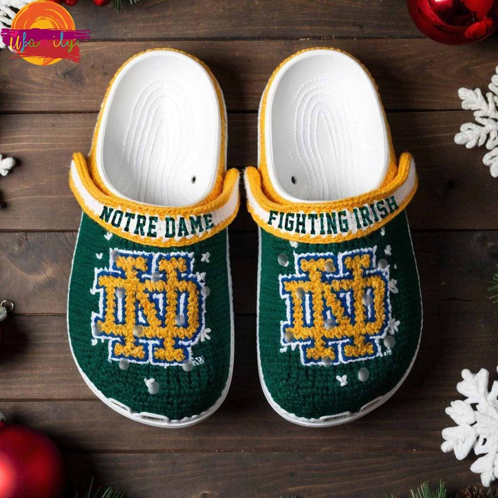 Notre Dame Fighting Irish Knit Effect NCAA Crocs