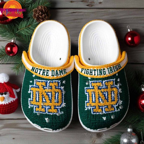 Notre Dame Fighting Irish Knit Effect NCAA Crocs