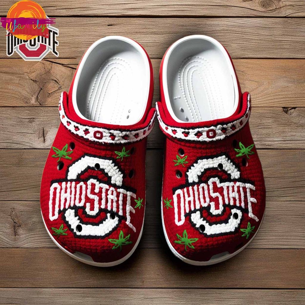 Ohio State BuCkeye Knit Effect NCAA Crocs