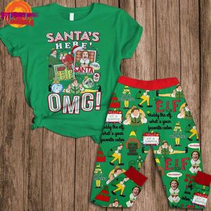 Omg Santa I Know Him Elf T Shirt Pajama Set 1