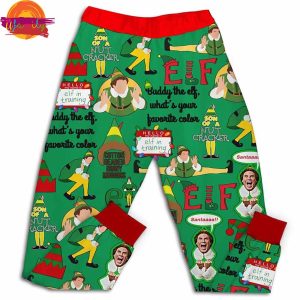 Omg Santa I Know Him Elf T Shirt Pajama Set 3