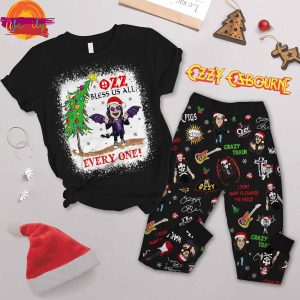 Ozzy Osbourne Bless Us All Everyone Pajama Shirt 1