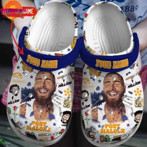 Personalized Post Malone Happy Birthday Crocs For Sale