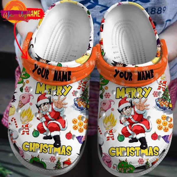 Personalized Songoku Santa Christmas Crocs Shoes