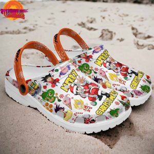 Personalized Songoku Santa Christmas Crocs Shoes 2