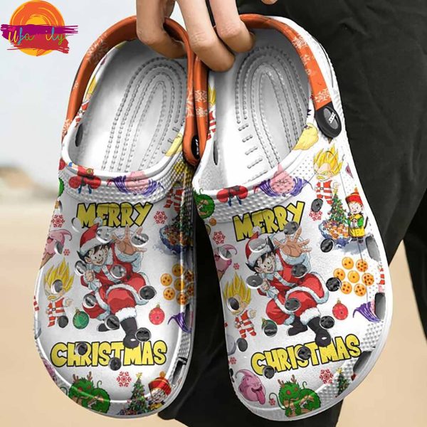 Personalized Songoku Santa Christmas Crocs Shoes