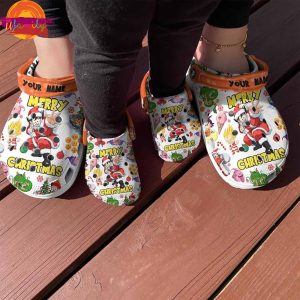 Personalized Songoku Santa Christmas Crocs Shoes 4