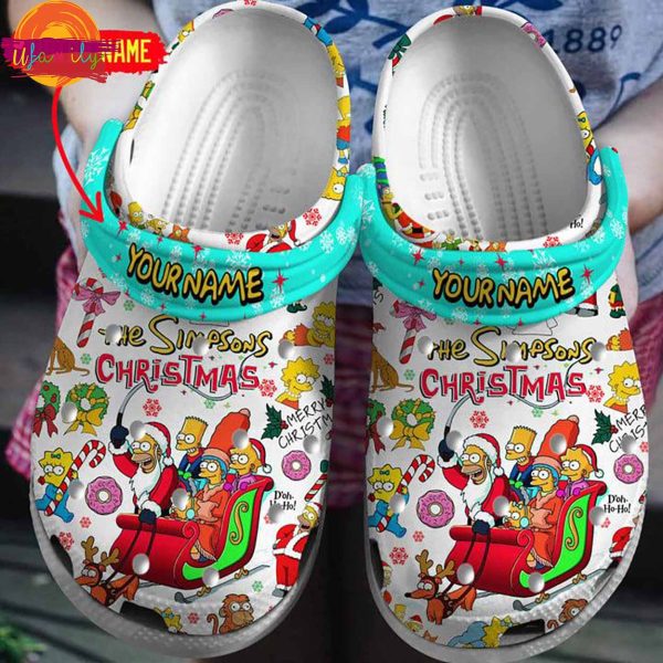 Personalized The Simpsons Christmas Family Crocs Style