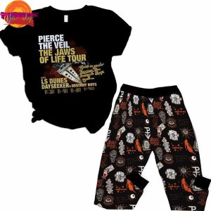 Pierce The Veil Rock Band 2024 Tour T Shirt Pajama Set 1