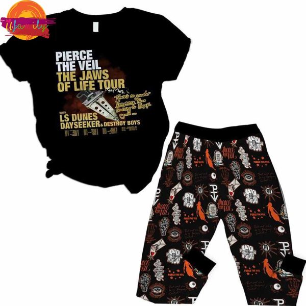 Pierce The Veil Rock Band 2024 Tour T Shirt Pajama Set