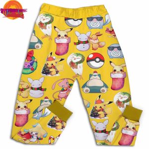 Pokemon Christmas T Shirt Pajama Set 3