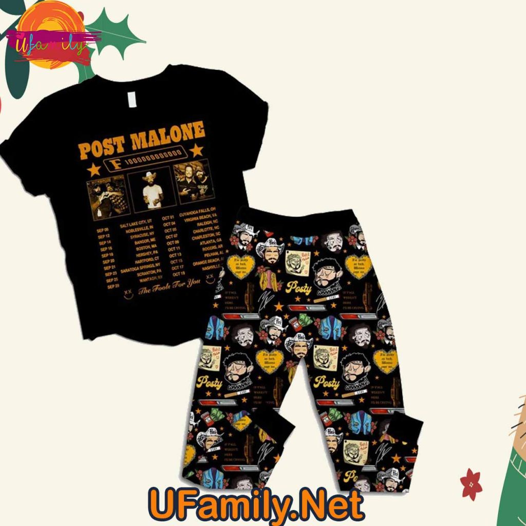 Post Malone F1 Trillion T Shirt Pajama set