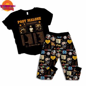 Post Malone F1 Trillion T Shirt Pajama set 2