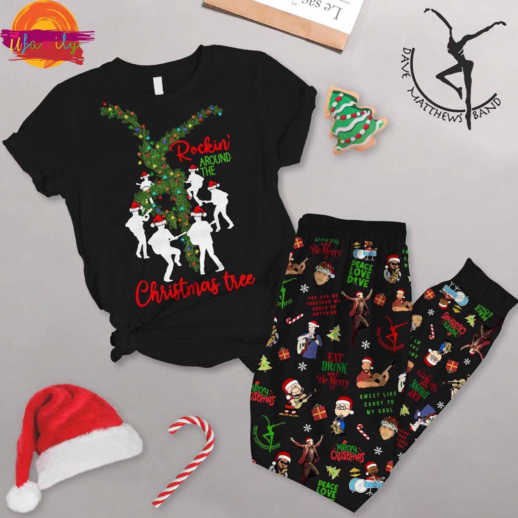 Rockin Around The Christmas Tree Dave Matthews Band T Shirt Pajama Set