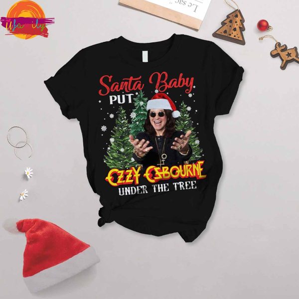 Santa Baby Put Ozzy Osbourne Christmas T Shirt Pajama Set