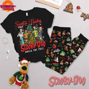 Santa Baby Put Scooby Doo Under The Tree T Shirt Pajama Set 1