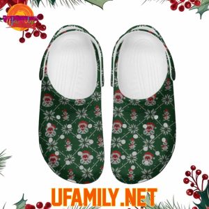 Santa Claus And Snowflower Christmas Crocs Style 1