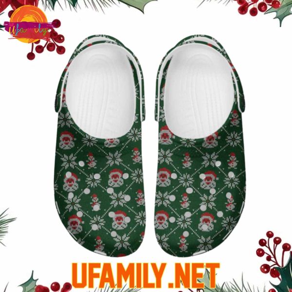 Santa Claus And Snowflower Christmas Crocs Style