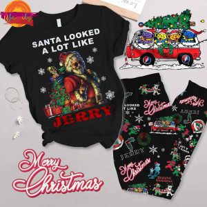 Santa Looked A Lot Like Jerry Garcia Grateful Dead T Shirt Pajama Set