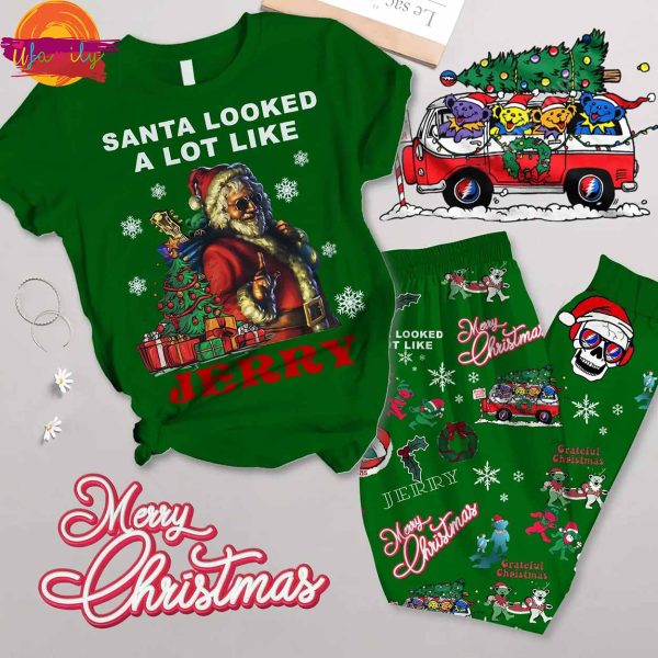 Santa Looked A Lot Like Jerry Garcia T Shirt Pajama Set