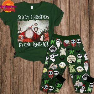 Scary Christmas To One And All Night Before Christmas T Shirt Pajama Set