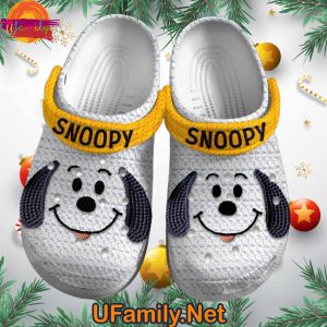 Snoopy Knit Effect Christmas Crocs For Sale