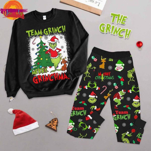 Team Grinch Merry GrinchMas Christmas Long Sleeve Pajama Set