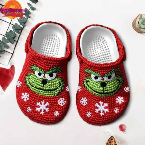 The Grinch Knit Effect Red Crocs Footwear