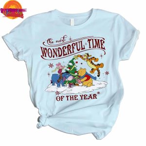 The Most Wonderful Time Of The Year Winnie The Pooh Blue Pajama Christmas 3