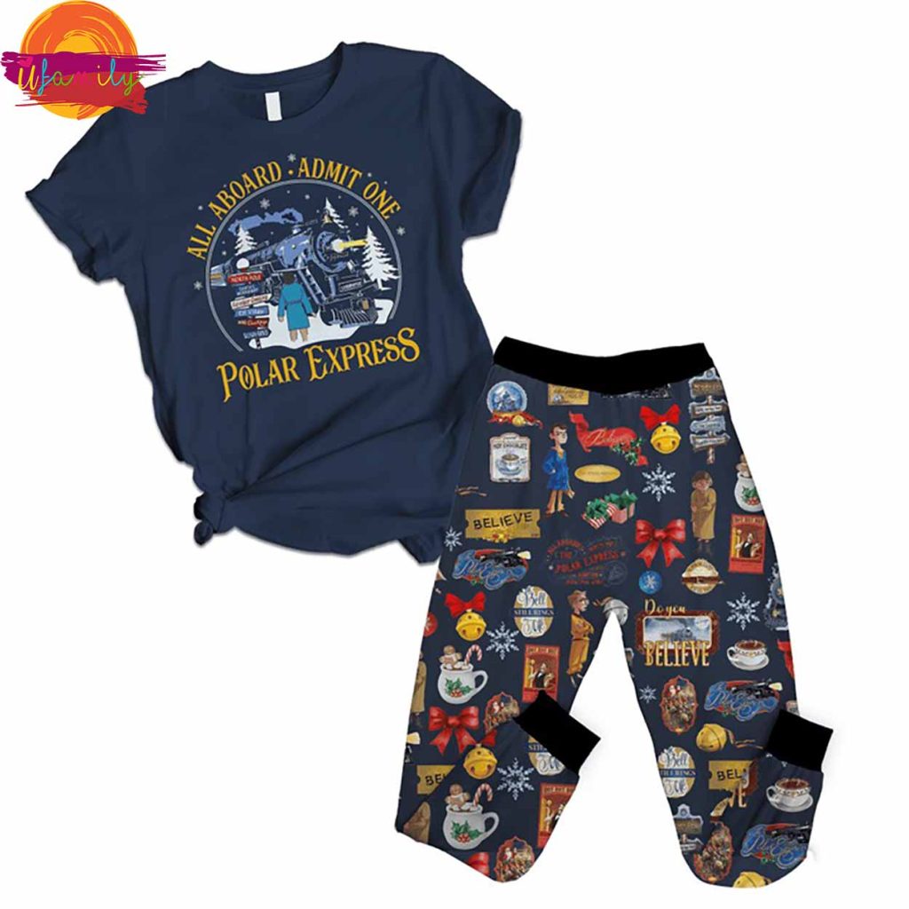 The Polar Express Christmas T Shirt Pajama Set