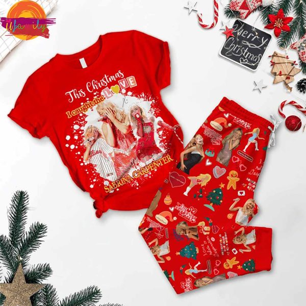 This Christmas I Caught The Love Sabrina Carpenter T Shirt Pajama Set