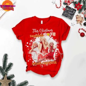 This Christmas I Caught The Love Sabrina Carpenter T Shirt Pajama Set 3