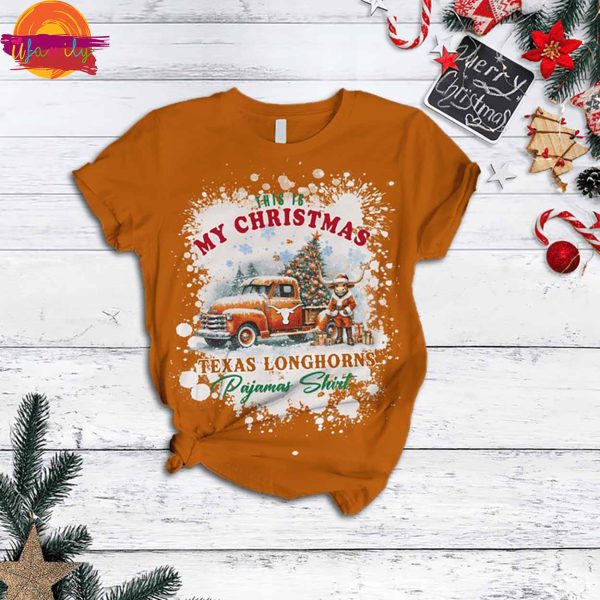 This Is My Christmas Texas Longhorns Pajama Shirt