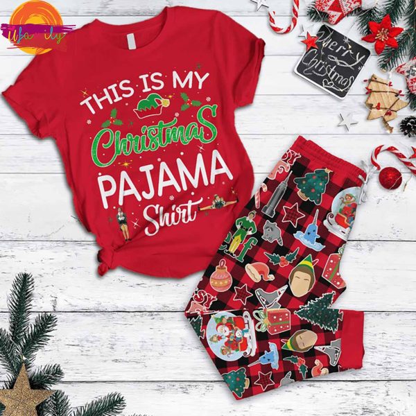 This Is My Elf Christmas Pajama Shirt 2025