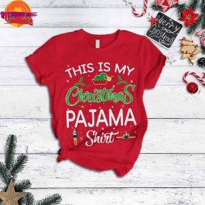 This Is My Elf Christmas Pajama Shirt 2025 3