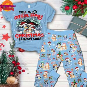 This Is My Official Family Bluey Christmas Pajama Shirt 1