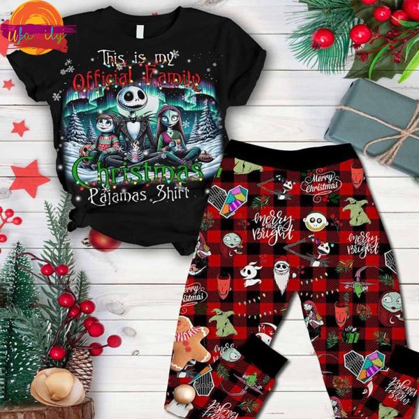 This Is My Official Family Jack Skellington Christmas Pajama Shirt