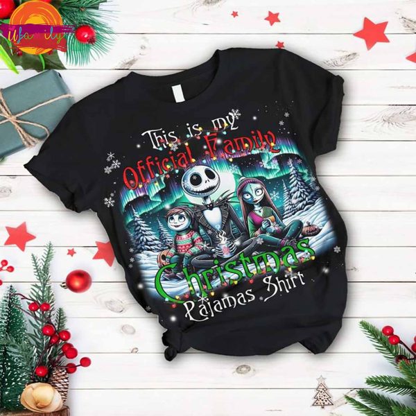 This Is My Official Family Jack Skellington Christmas Pajama Shirt