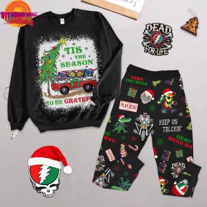 Tis The Season To Be Grateful Christmas Long Sleeve Pajama Set